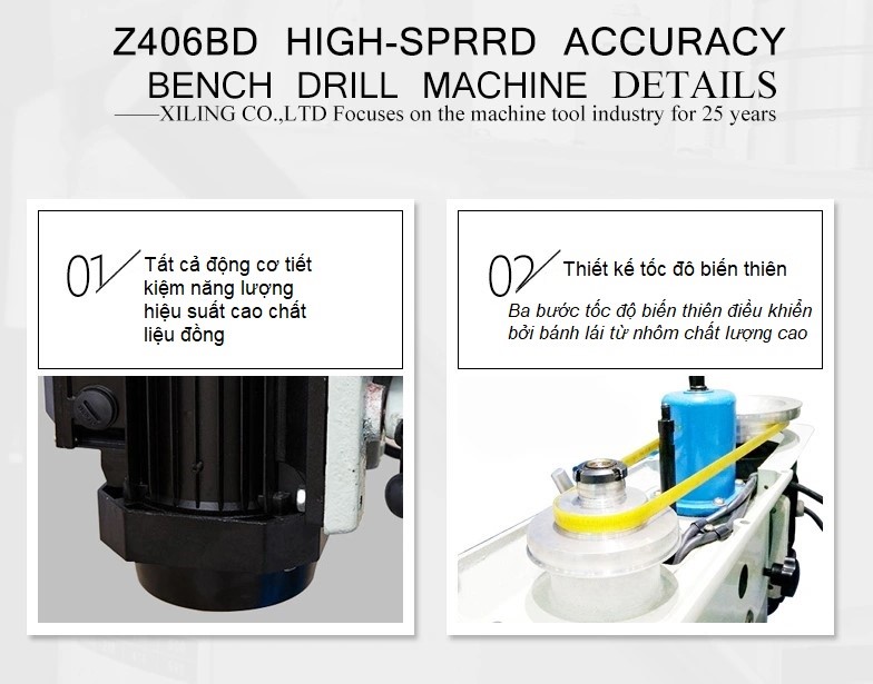Cấu tạo các bộ phận Máy Khoan bàn chính xác tốc độ cao