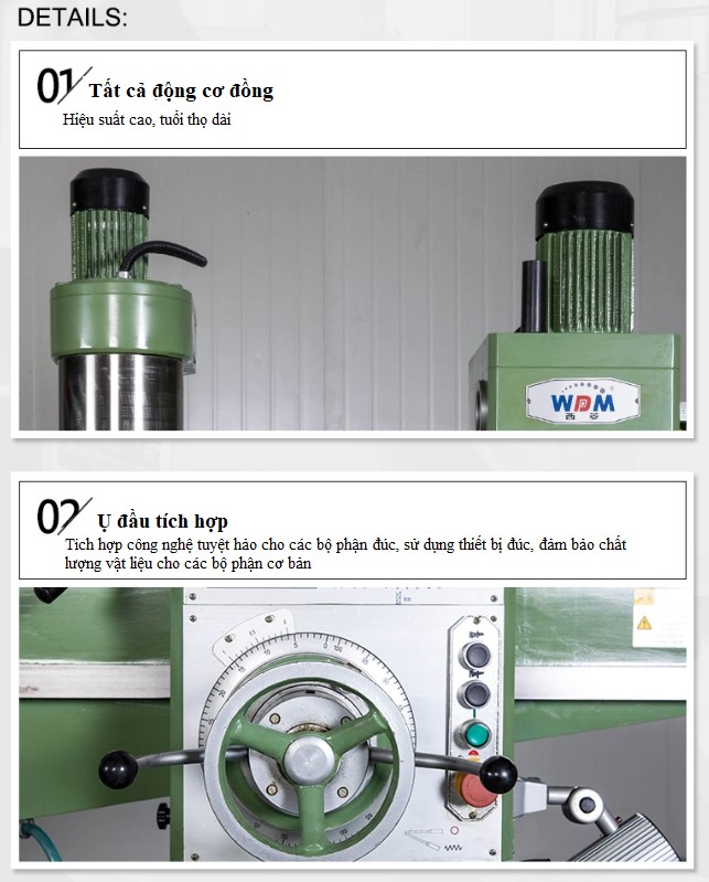 Cấu tạo Máy khoan cần model Z3040X10/1