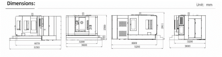 Kích thước tổng thể KM6370 và KM80