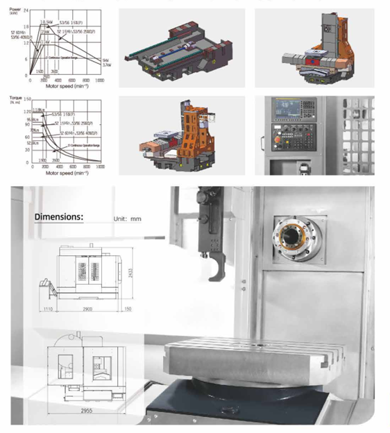 Máy phay ngang CNC KM50