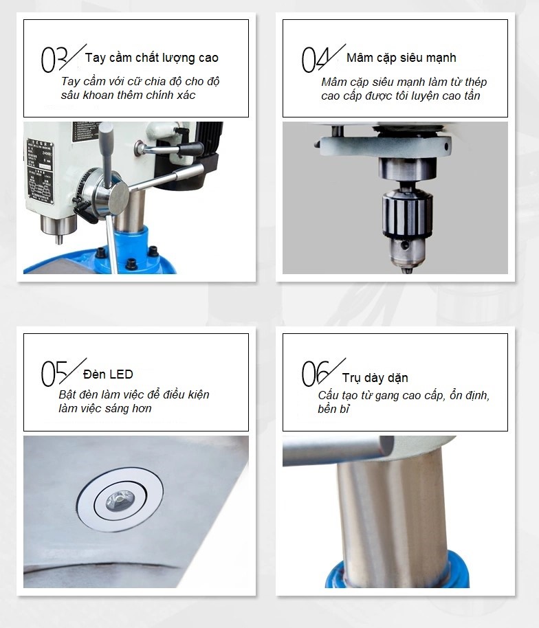 Các bộ phận Máy Khoan bàn chính xác tốc độ cao