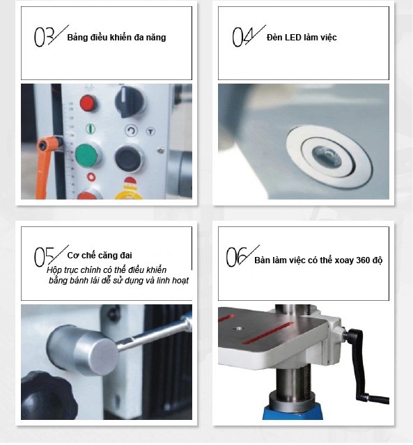 Các bộ phận Máy Khoan Bàn tiến dao tự động