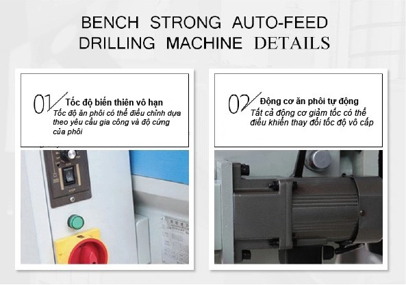 Cấu tạo Máy Khoan Bàn tiến dao tự động