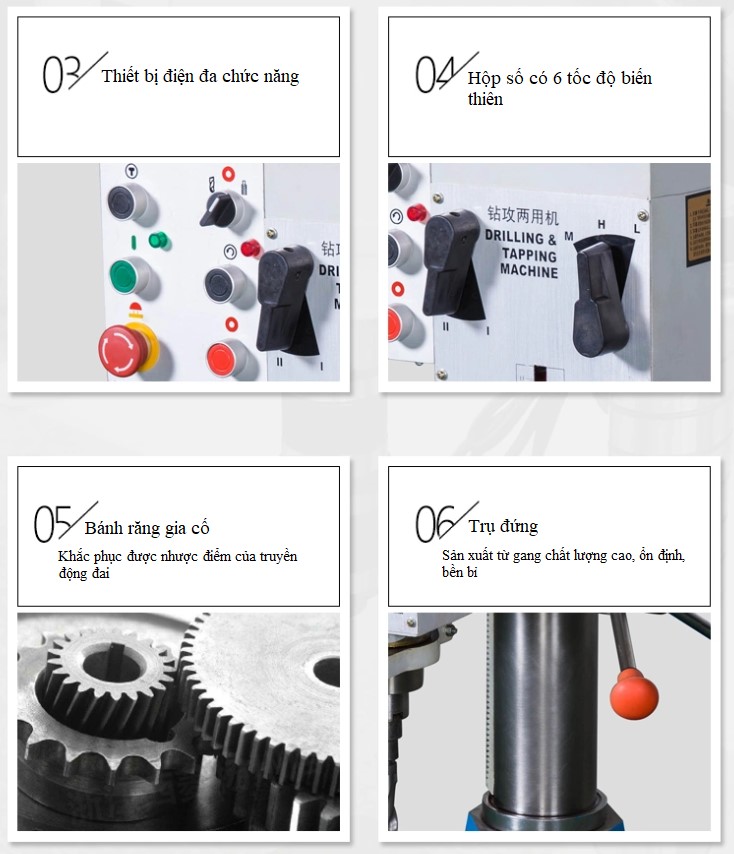 Máy Khoan Taro Kiểu Hộp số:  - Model: ZS-40/ZS40P, ZS-40/ZS40P.