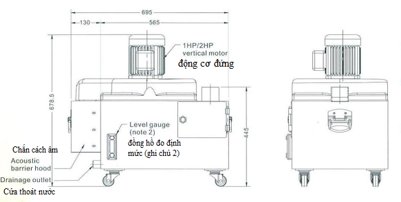 Sơ đồ Máy hút bụi mài khô MD10 Uni Magnetic