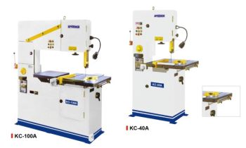 Máy cưa lọng đứng cắt kim loại biến tần ăn phôi tự động