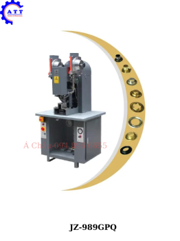 Máy đột lỗ và đóng khoen tự động, máy tán đinh tự động bằng khí nén Model JZ-989GPQ